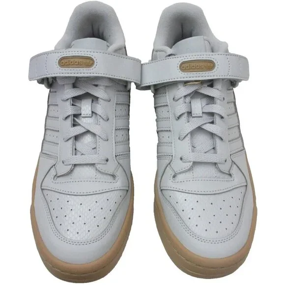 Adidas Men's Forum Low Leather Basketball Shoes Grey Gum Bottom Sizes NIB - Picture 3 of 5